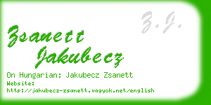 zsanett jakubecz business card